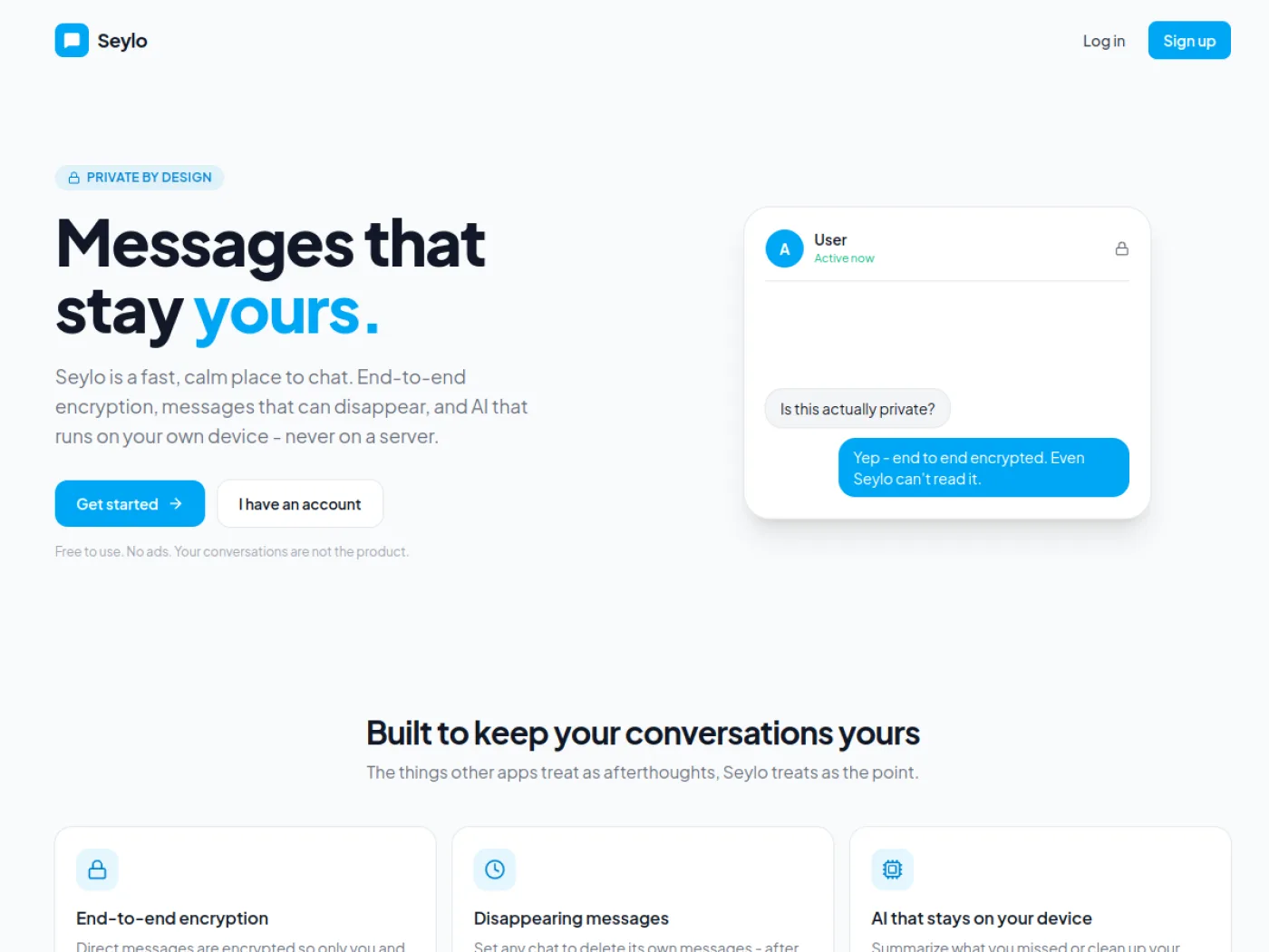 Seylo — interface preview